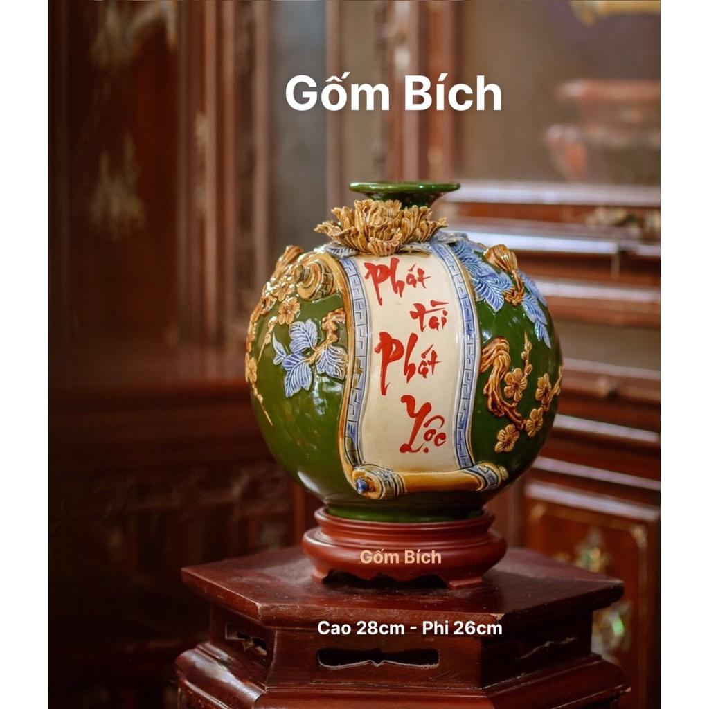 Bình Hút Lộc Vạn Sự Như Ý Phát Tài Phát Lộc Bình Phong Thủy Tài Lộc Gốm Sứ Cao Cấp
