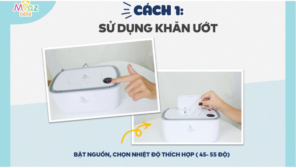 Thiết Bị Làm Nóng Khăn Giấy Ướt Moaz Bé Bé MB-008