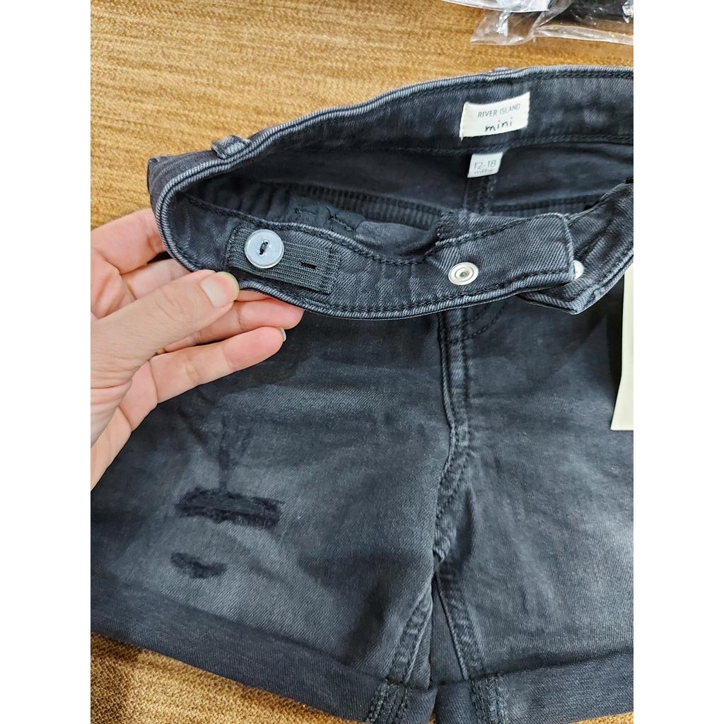 (hàng auth) Quần short jean rách River săn sale giá cực tốt sz 12-18M và 18-24M