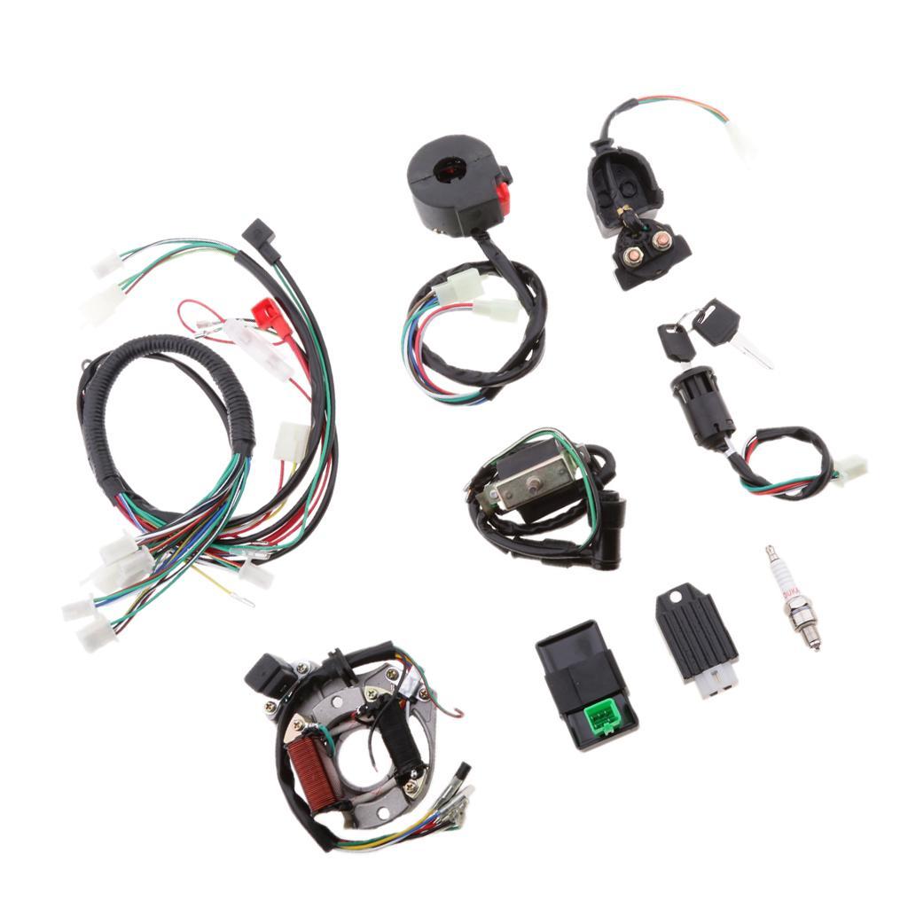 CDI Wire Harness Assembly Wiring Kit for 50cc 70cc 90cc 110cc Go Kart