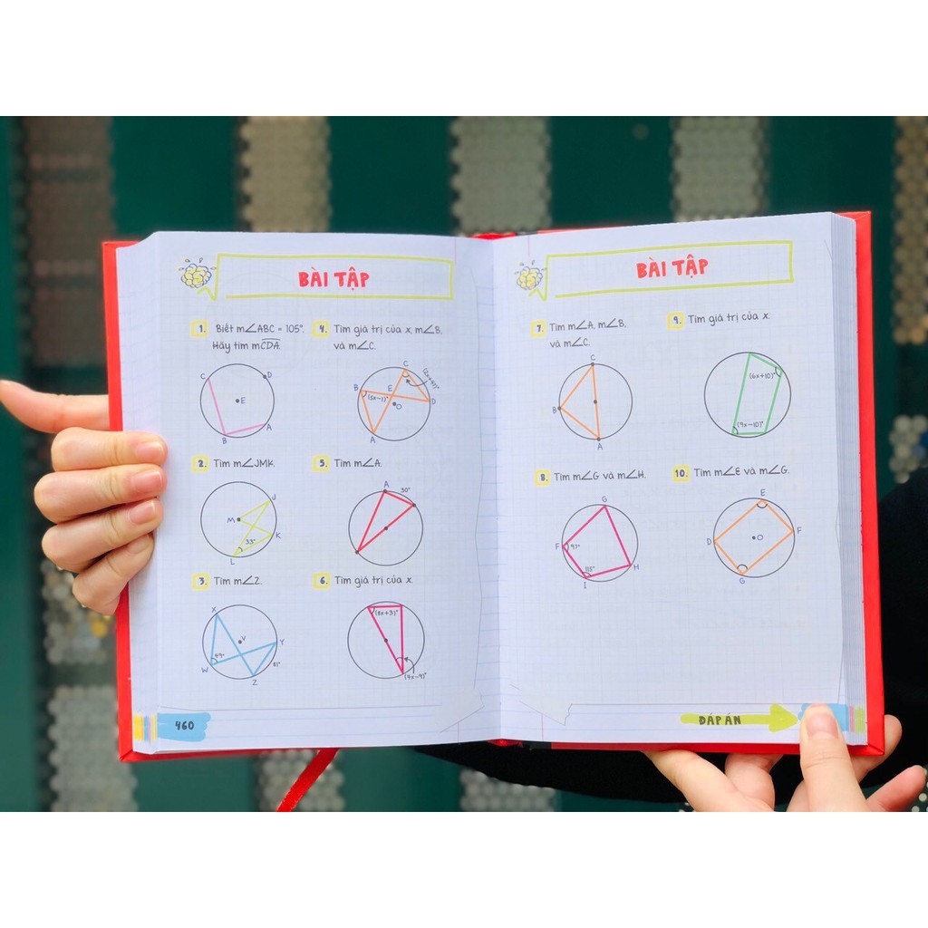 Combo Sổ tay Hình Học - Sổ tay Hóa Học - Á Châu Books, Bìa Cứng, In Màu - Tổng Hợp Kiến Thức Hình Học Và Hóa Học Lớp 8 Đến Lớp 12