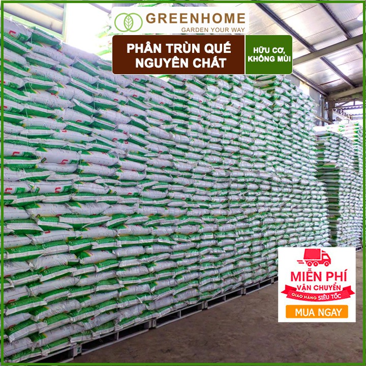 Phân Trùn Quế Greenhome, Lavamix, Bao 2kg, Nguyên Chất, Bổ Sung Dinh Dưỡng, Cải Tạo Đất, Hữu Cơ Tiện Lợi, Bón Rau, Hoa