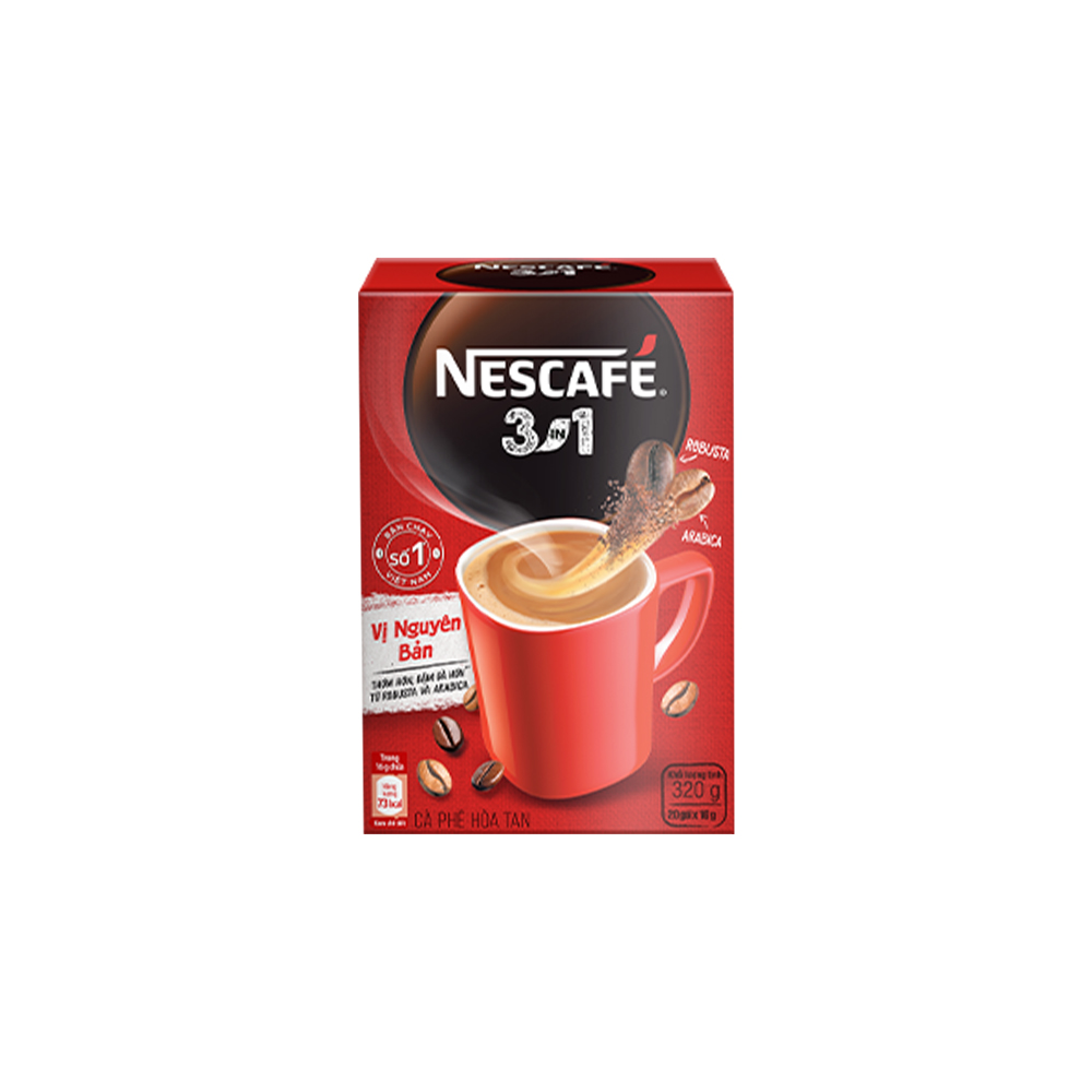 Combo 4 hộp cà phê hòa tan NESCAFÉ 3IN1 Công thức cải tiến - VỊ NGUYÊN BẢN -
