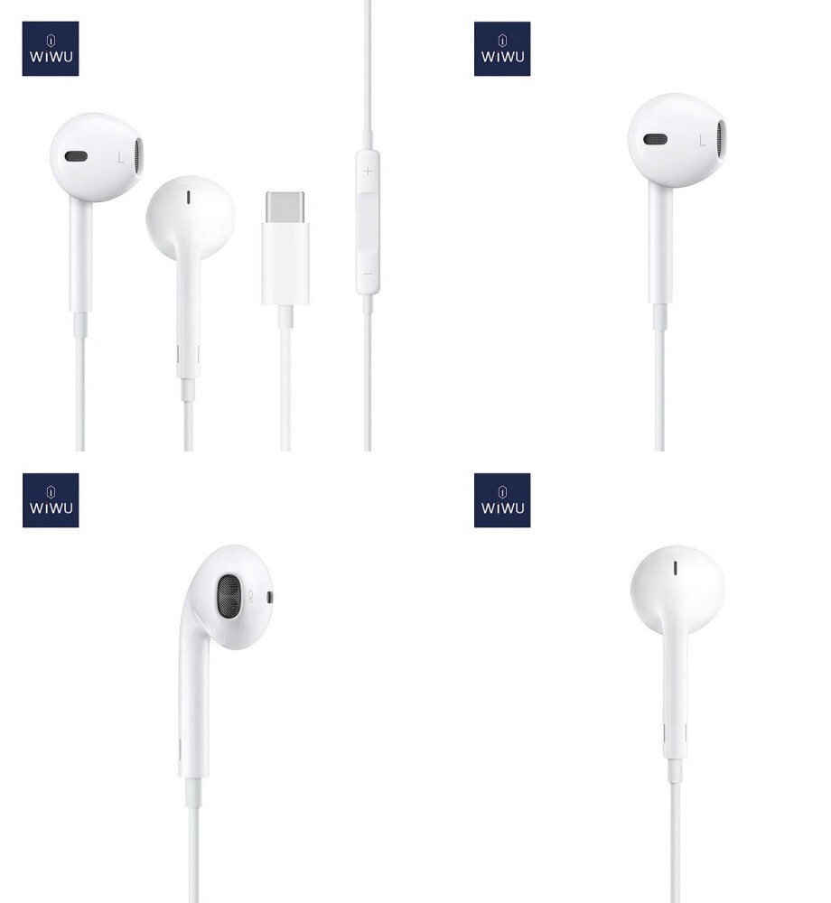 Tai nghe Wiwu Earbuds EB303 dành cho các thiết bị chân type c, với micro tích hợp, hỗ trợ gọi điện thoại, điều khiển nhạc - Hàng chính hãng