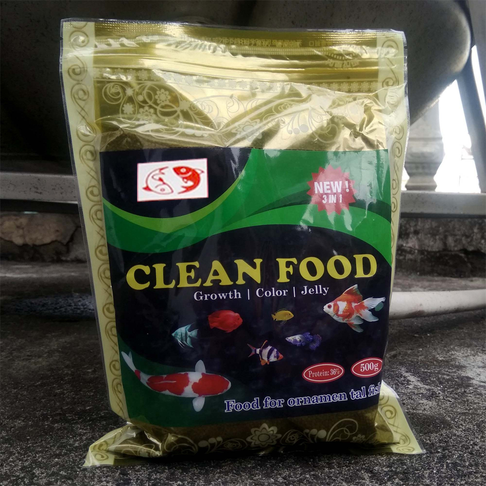 Thức Ăn Cho Cá CLEAN FOOD ( 500GR) Cao Cấp, Phù Hợp Mọi Loại Cá Cảnh, Giàu Dinh Dưỡng, Giúp Cá Lớn Nhanh, Lên Màu Đẹp