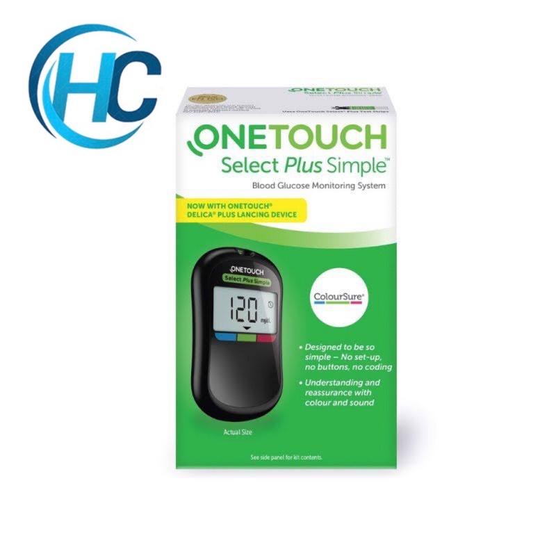 Máy đo đường huyết OneTouch Select Plus Simple (Tặng kèm lọ 25 que thử