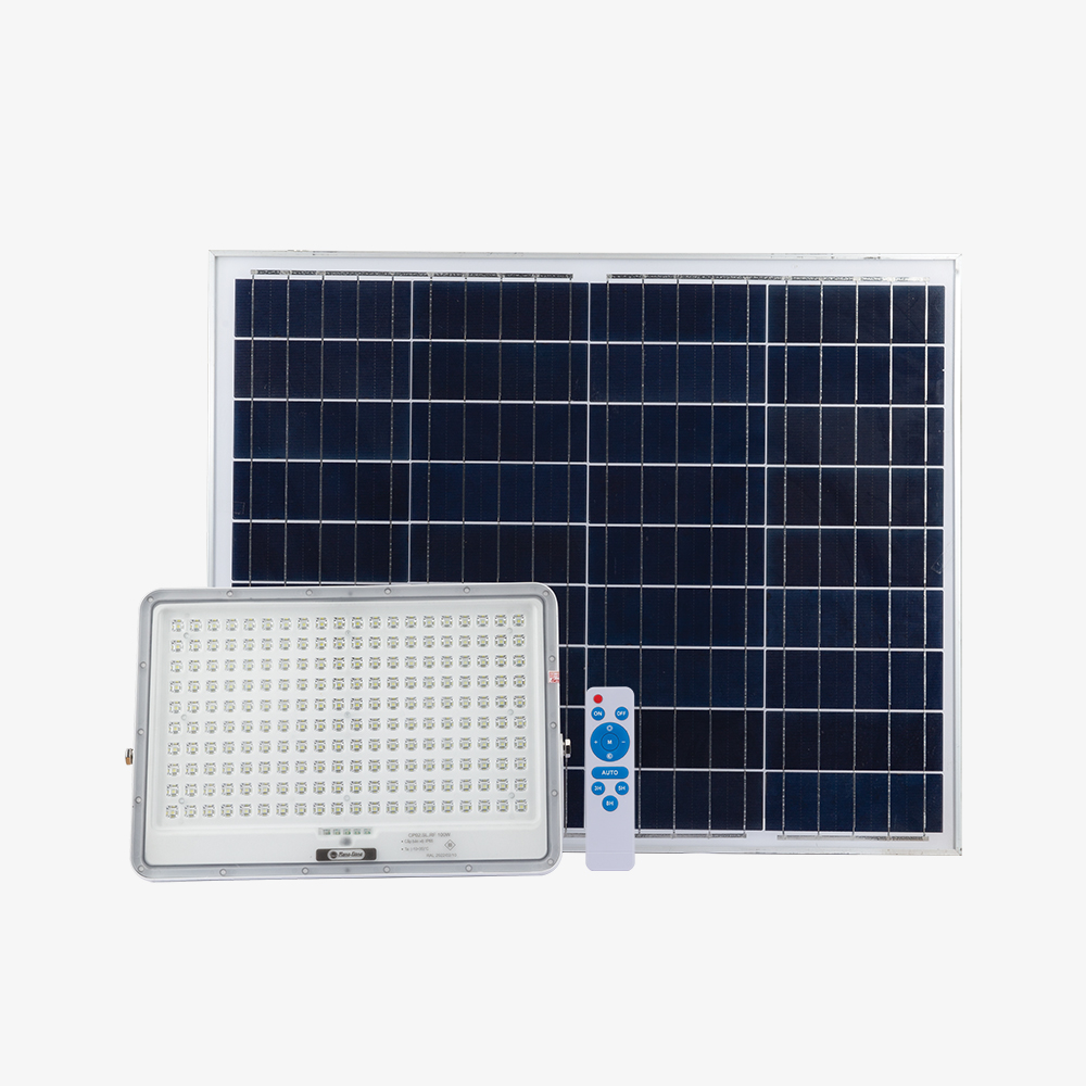 Đèn năng lượng mặt trời 50W Rạng Đông Đèn chiếu pha NLMT Model: CP02.SL.RF 50W - Giá gốc tận xưởng