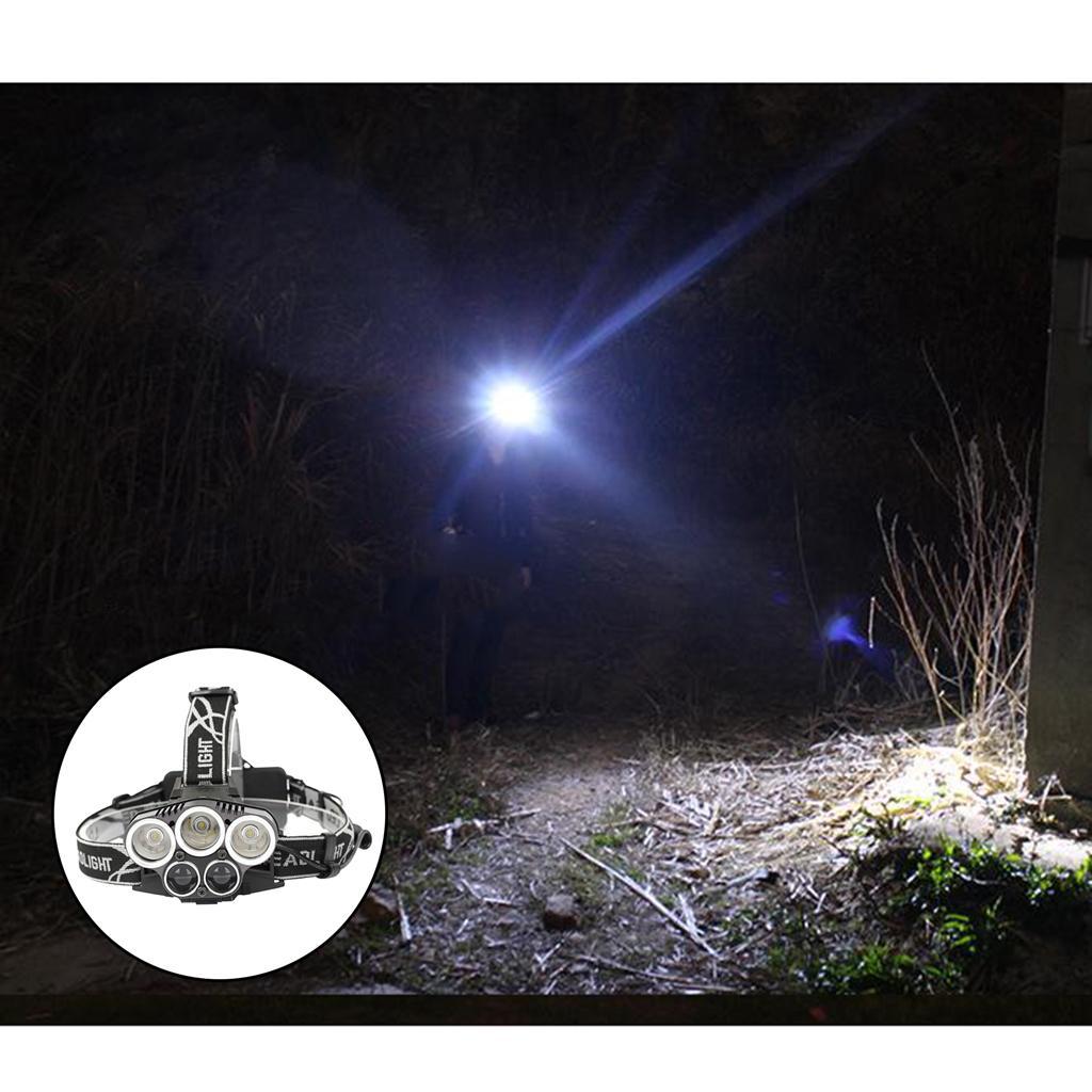 5 LED Headlamp Outdoor Headlamp Flashlight 3000 Lumens 200 meters LED Head Torch Head Light