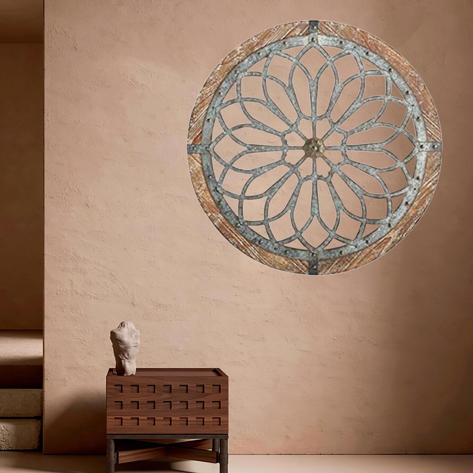 Medallions Metal Round Wall Decor. Home Living Room Wall Sculptures Wood