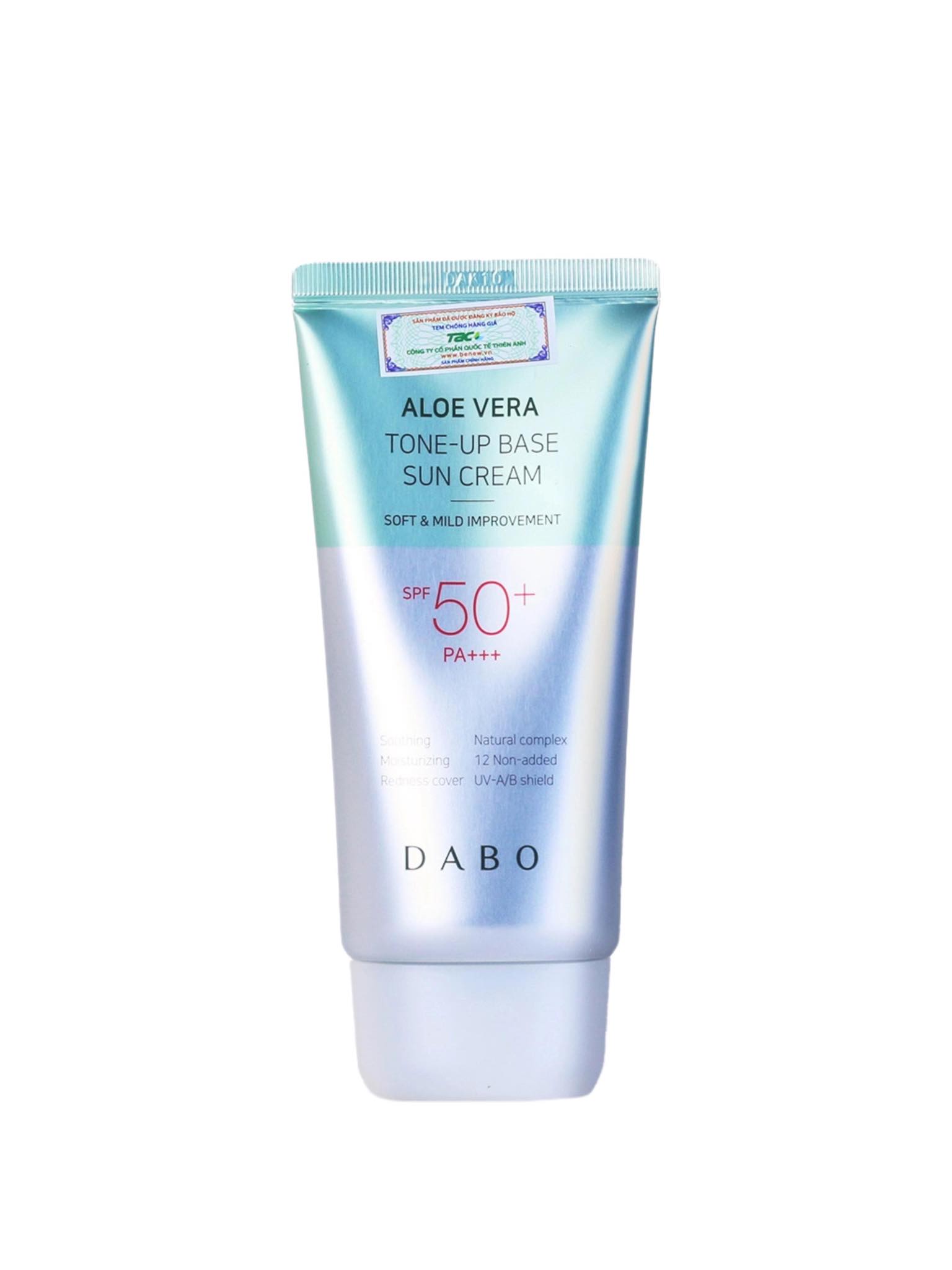 Kem chống nắng Lô Hội dưỡng da, nâng tone DABO Aloe Vera Tone-up Base Sun Cream