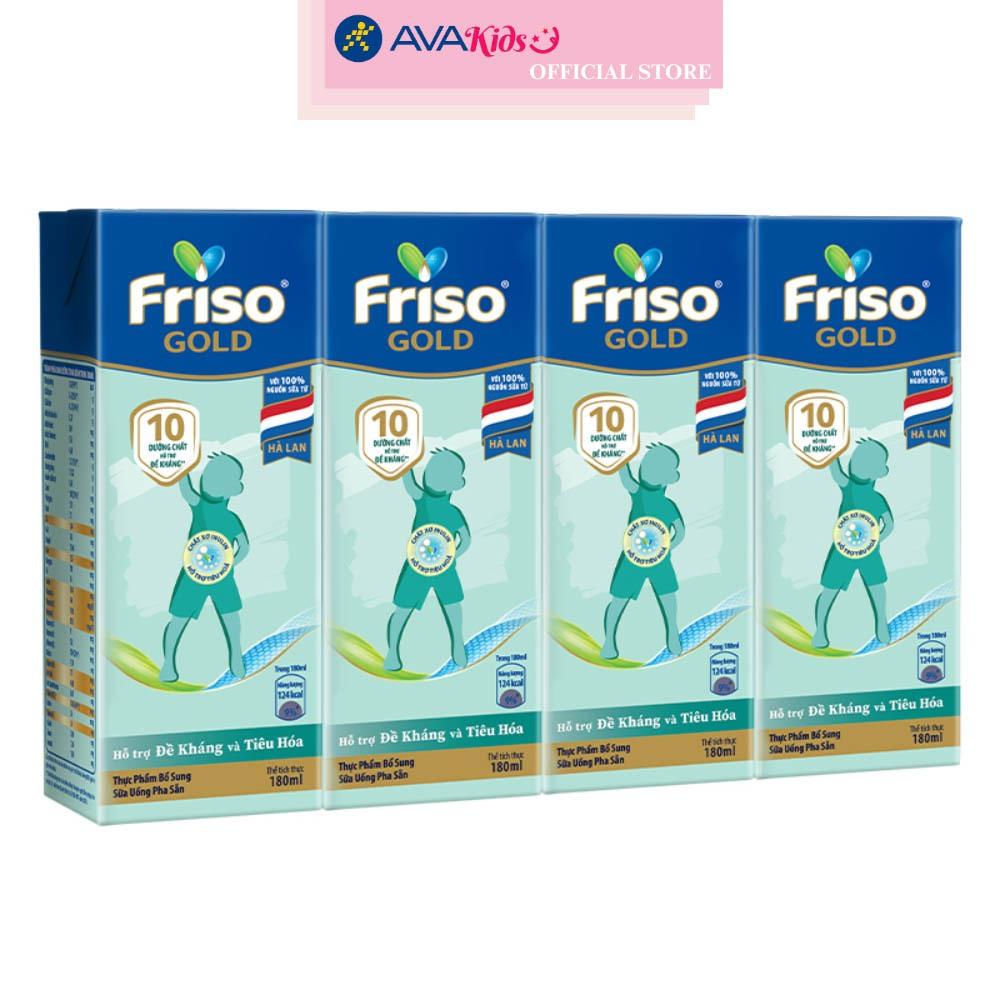 Thùng 48 hộp sữa pha sẵn Friso Gold hương vani 180 ml (từ 1 tuổi)