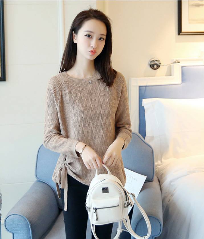 Áo len nữ thắt nơ xinh xắn al16