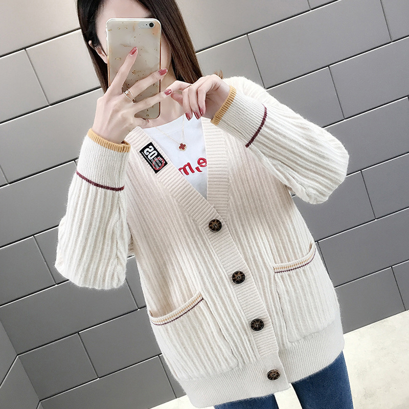 Hình ảnh Áo len nữ cardigan chất len dày mịn freesize dưới 62kg phong cách Hàn Quốc