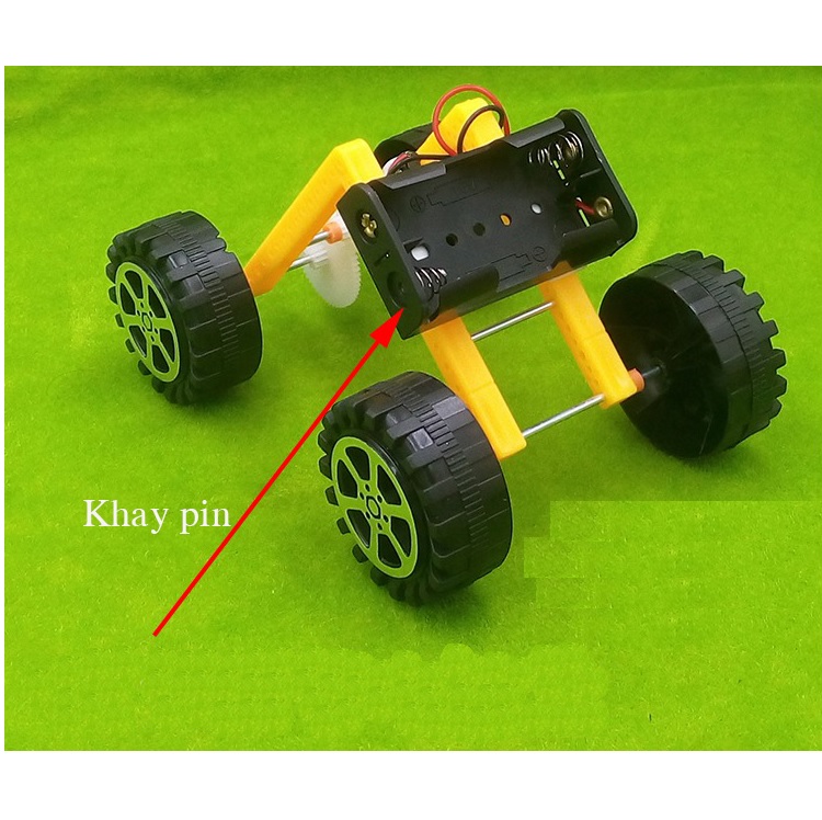 Mô hình chữ L tự ráp đơn giản chạy 2 pin AA