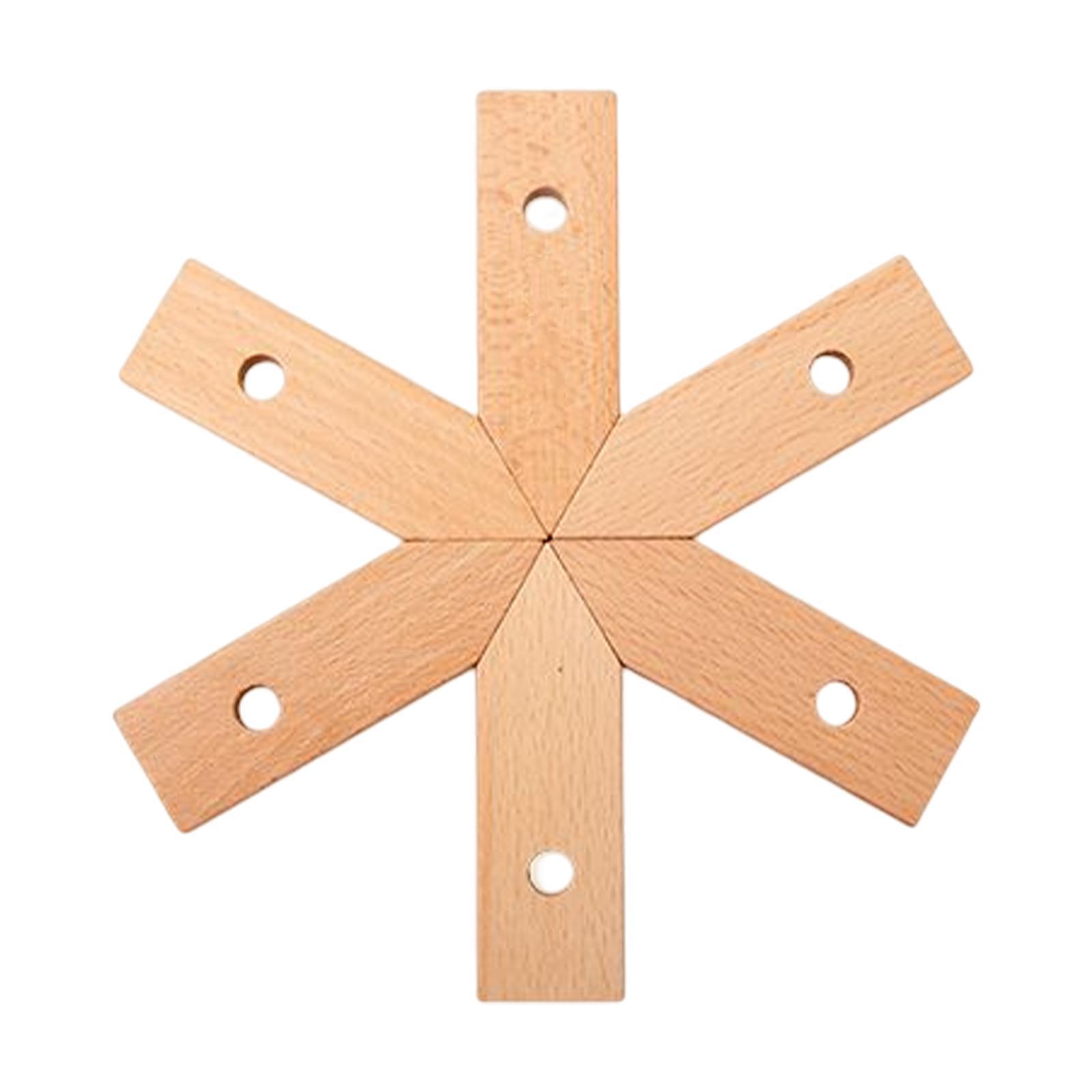 Wooden Placemat Dining Table Mat Coasters Beech Wood Drinkware for Outdoor