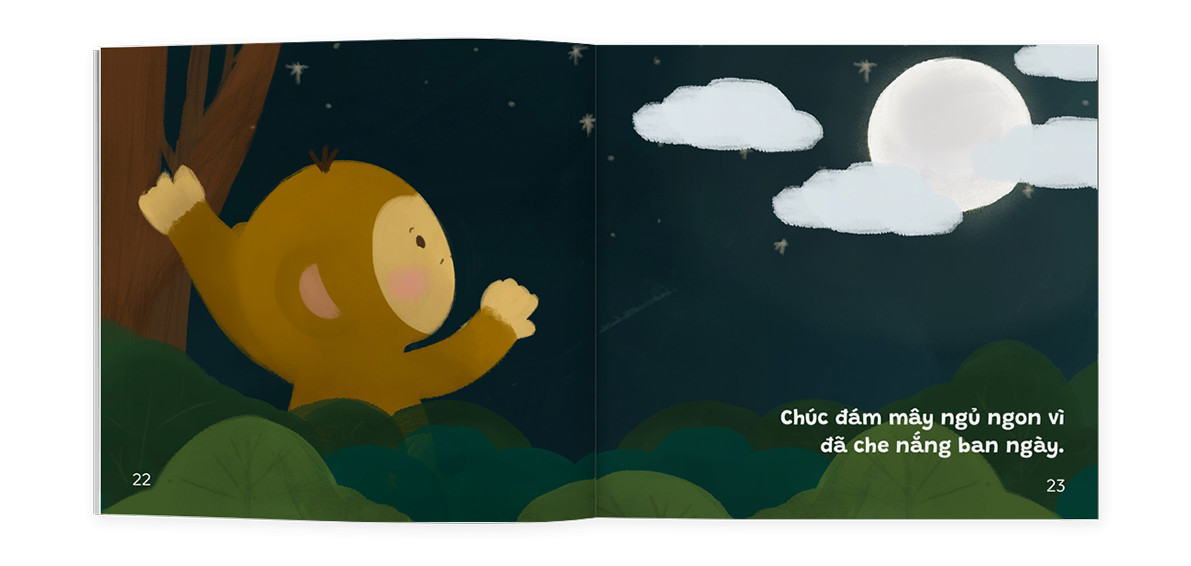 Sách Ehon - Rừng ơi ngủ ngon - Dành cho trẻ từ 0 - 4 tuổi
