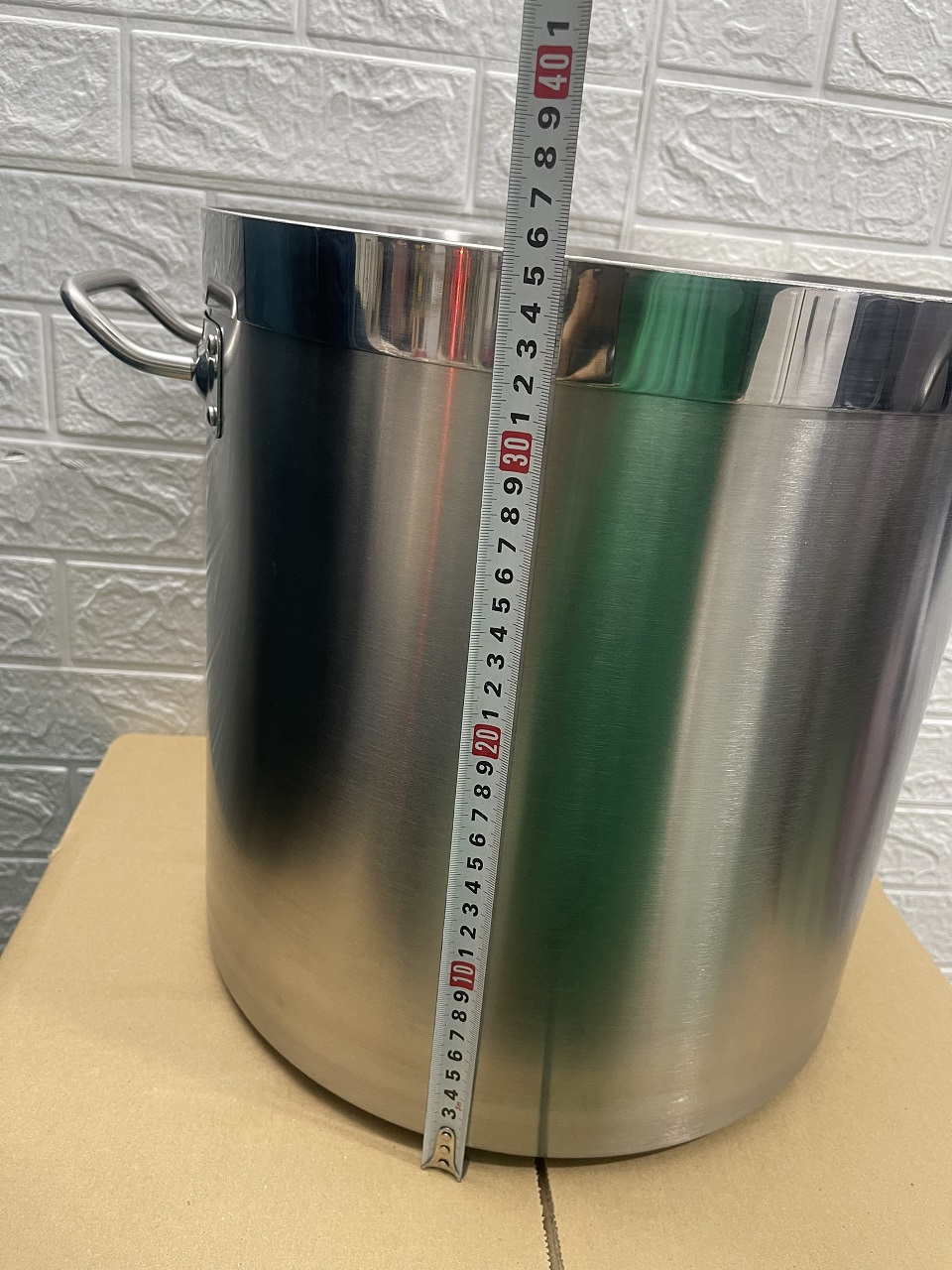 Nồi Inox 2 Quai Cao Cấp 3 Đáy _ Dung Tích: 34Lít _