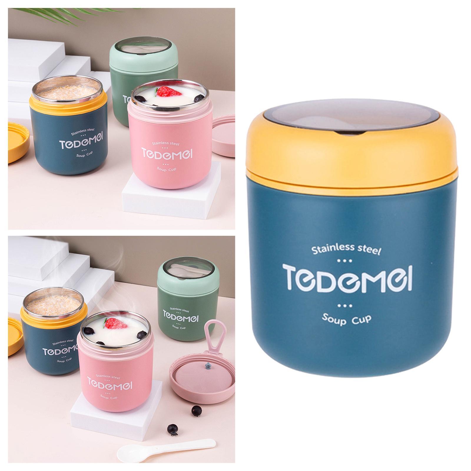 Stainless Steel Thermal Cup Portable Insulated Porridge Lunch Box Food Jar