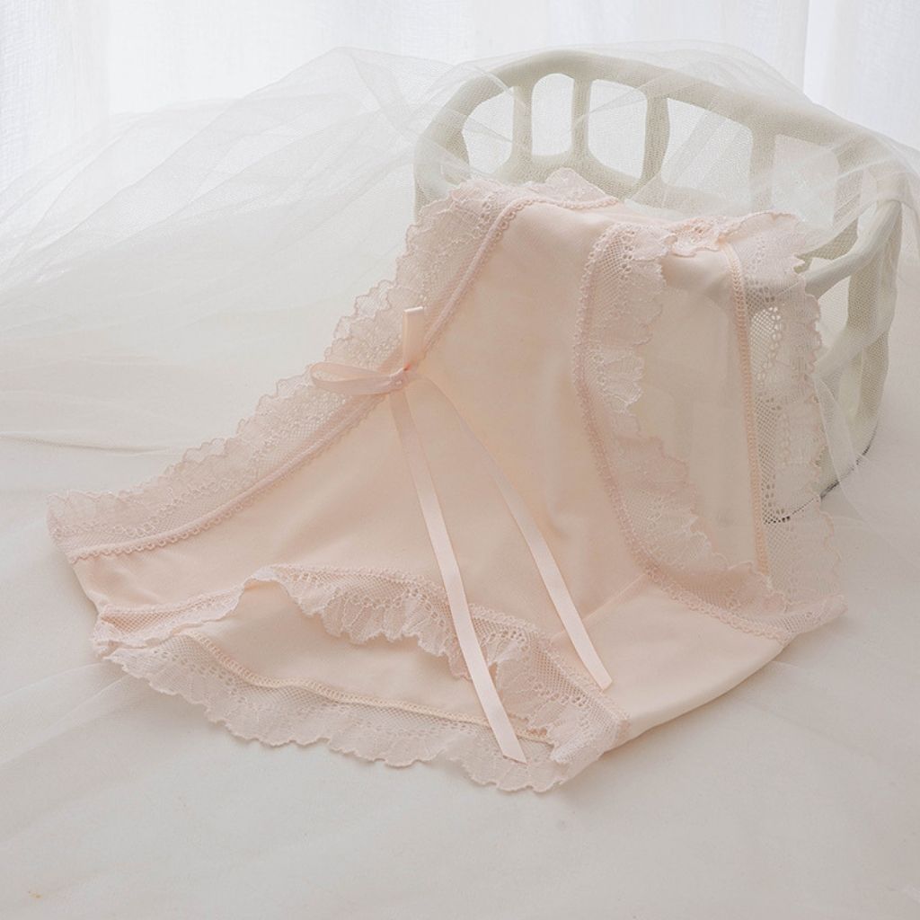 Quần lót nữ ren lưới sexy phối hoa nơ dài gợi cảm quyến rũ 1026 | Quần lót ren chất lượng cao