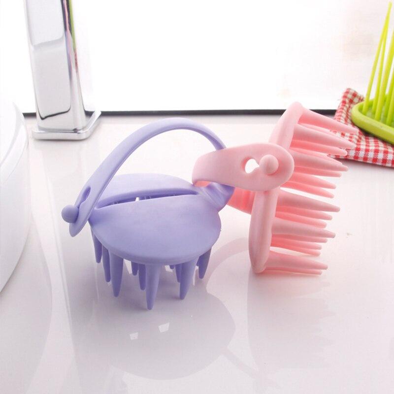 Massage Comb Cleaning Brush Creative Hangable Scalp Massage Soft Comb Shampoo Comb Household Head Massage Big Teeth Comb