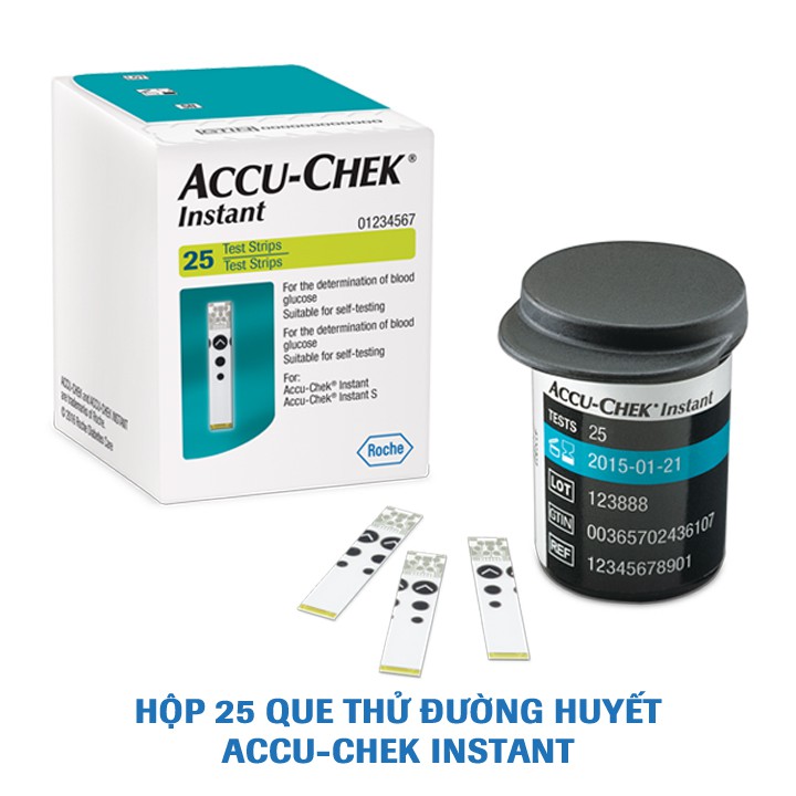 [Trọn bộ] Máy Đo Đường Huyết Accu-Chek Instant Sử Dụng Được 4 Loại Máu, Hạn Chế Sai Số Kèm 25 Que Thử