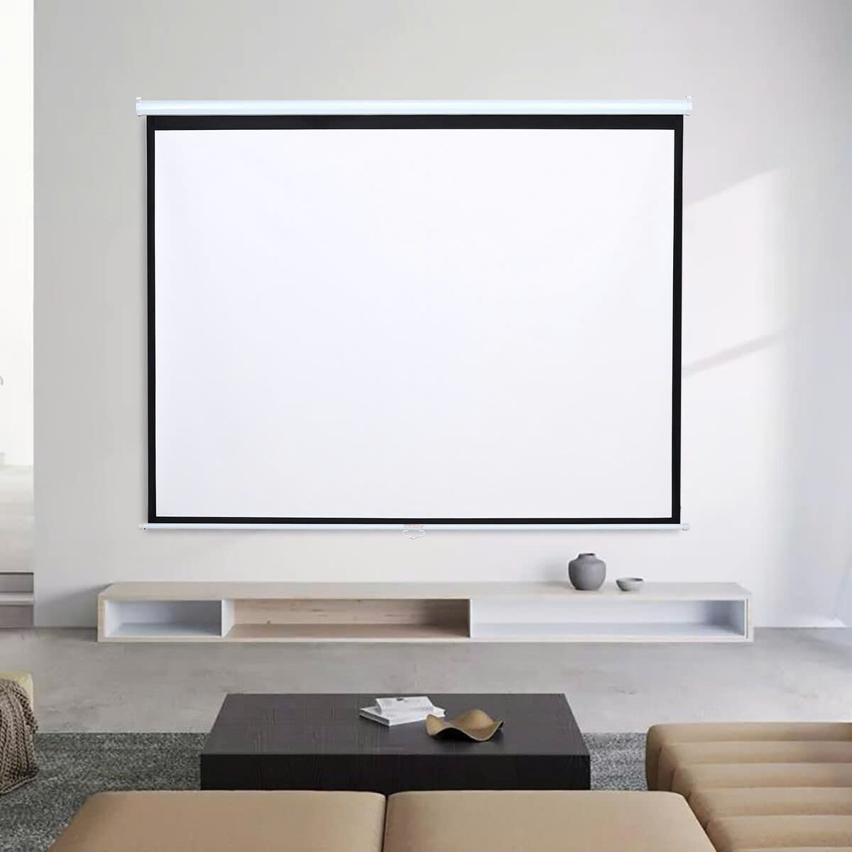 Màn chiếu điện tích hợp đồng bộ máy chiếu - hiệu Prima - Apollo chuyên phim và giải trí- Không cần cài đặt. Đủ kích thước từ 92 inch, 100 inch, 120 inch và 150 inch - Hàng nhập khẩu