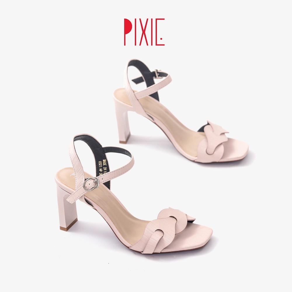 Giày Sandal Cao Gót 7cm Đế Vuông Pixie X728