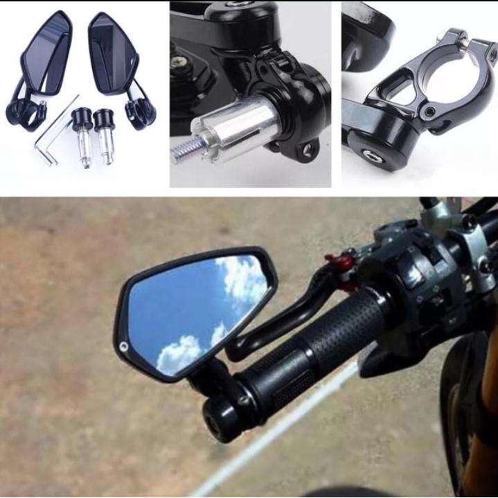 1 Cặp gương gù chiếu hậu xe máy thân hợp kim loại tốt chống han rỉ