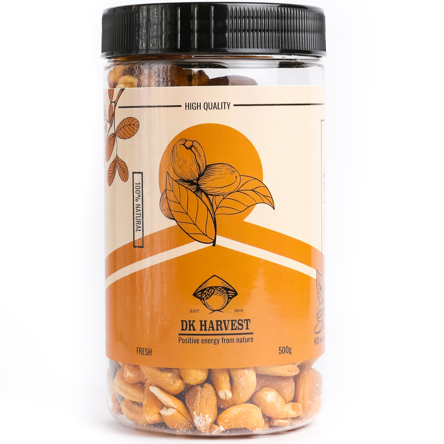 Nhân Hạt Điều Rang Dk Harvest - 250G, 500G - 500G