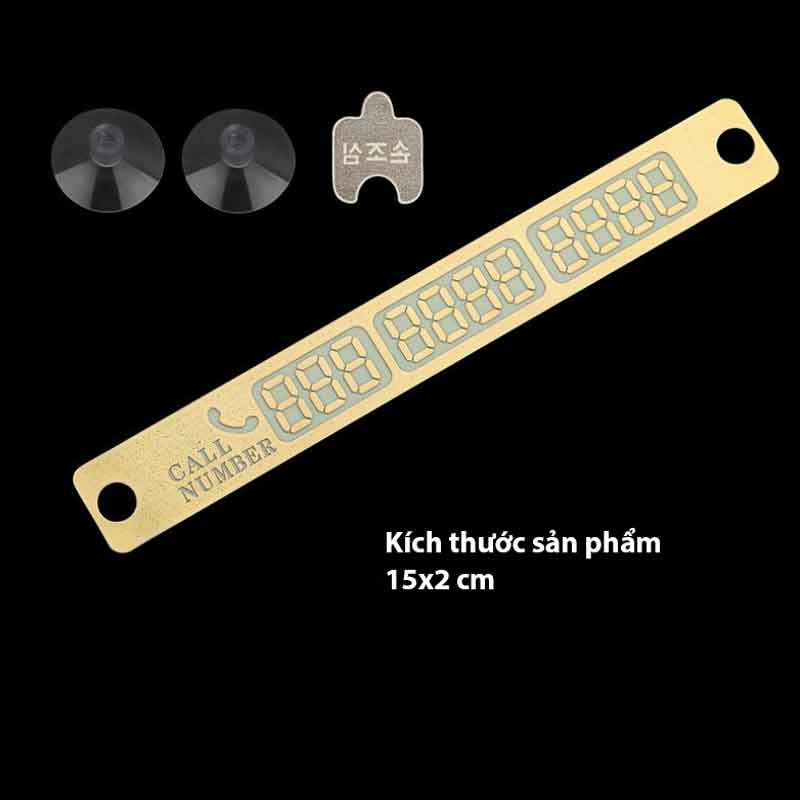 Thẻ Đỗ Xe Ghi Số Điện Thoại Liên Hệ Khẩn Cấp Gắn Kính Dạ Quang