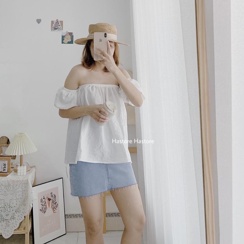 Áo trễn vai rớt tay chất xốp deal 99k