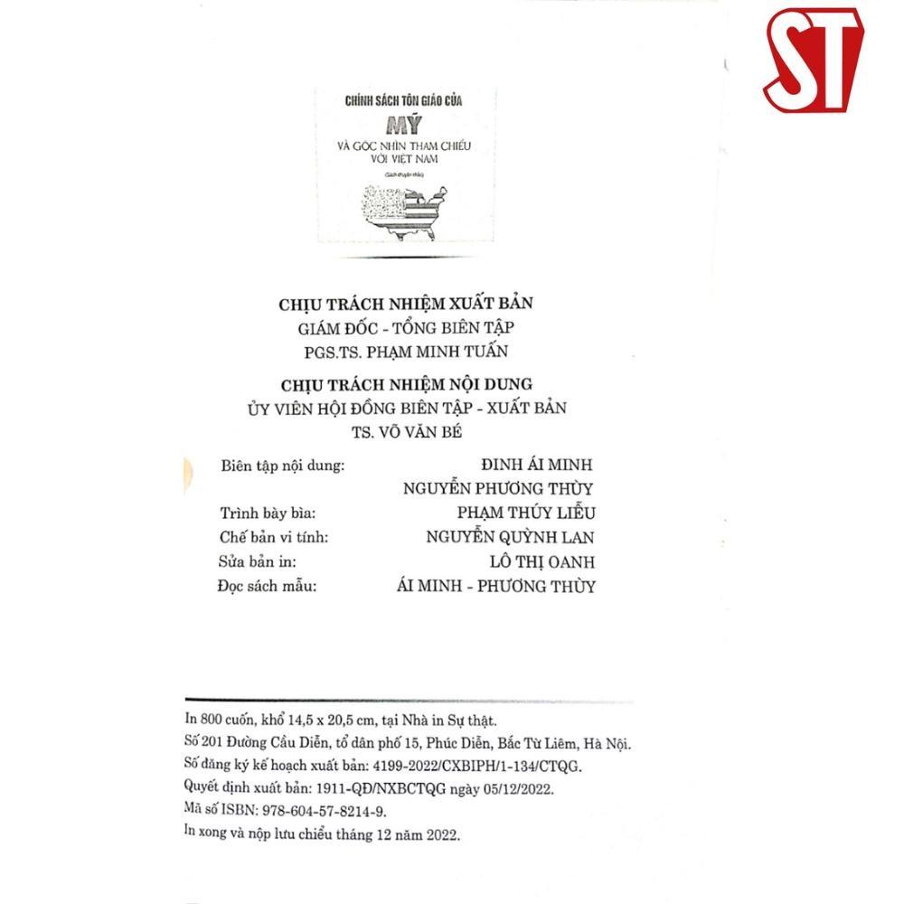 Sách - Chính Sách Tôn Giáo Của Mỹ Và Góc Nhìn Tham Chiếu Với Việt Nam - NXB Chính Trị Quốc Gia