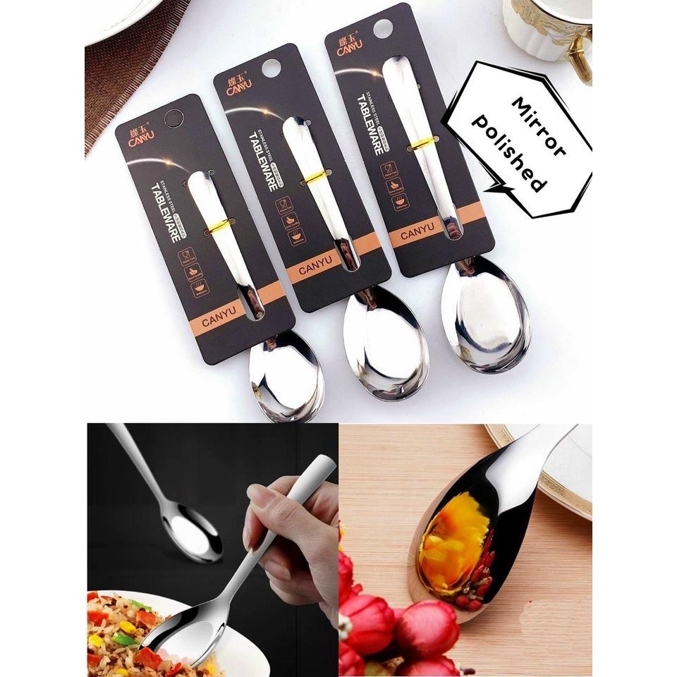 Thìa súp, Thìa phở inox 304 hàng cao cấp sáng bóng dày đẹp