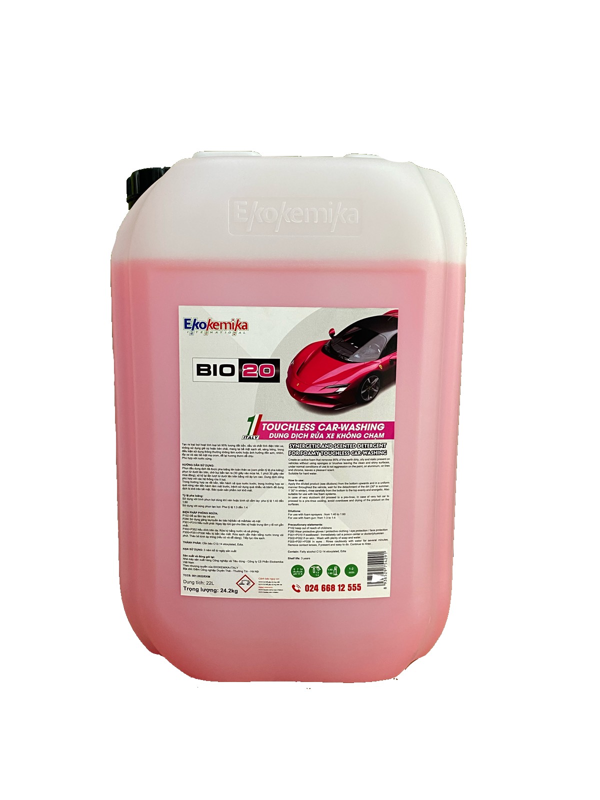 DUNG DỊCH RỬA XE KHÔNG CHẠM BIO 20 - 20L