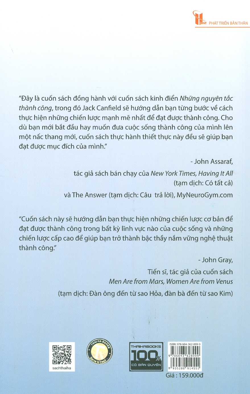 Những Nguyên Tắc Thành Công - Thực Hành - Jack Canfield, Dr. Brandon Hall, Janet Switzer - Khánh Trang dịch -