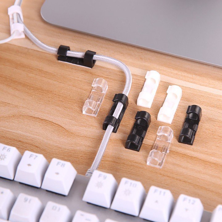 Nẹp Cố Định Dây Điện Kẹp Giữ Cáp Sạc Nẹp Dây Điện Chống Rối Dán Tường
