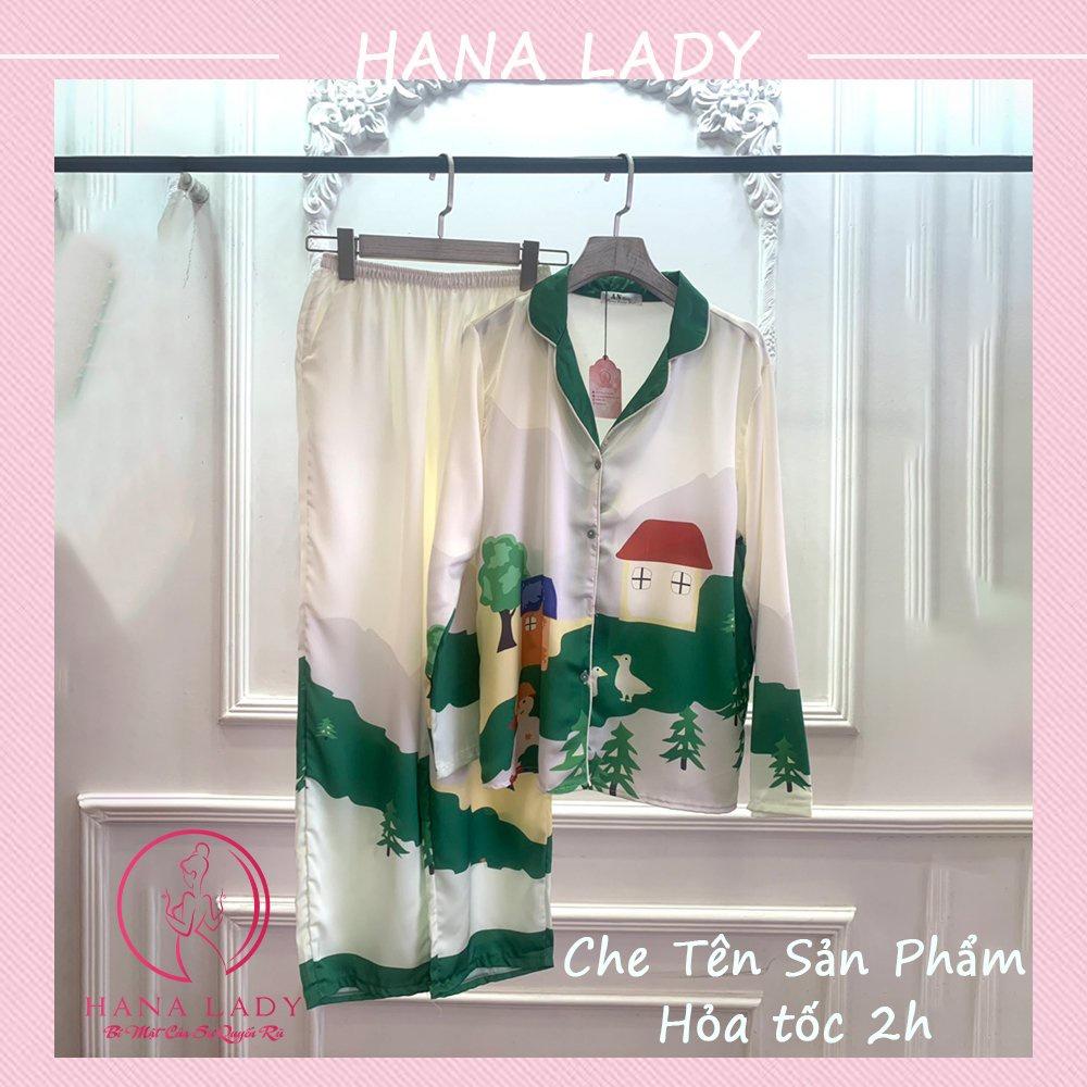 Đồ bộ pijama lụa - Bộ ngủ mặc nhà cao cấp nhiều họa tiết