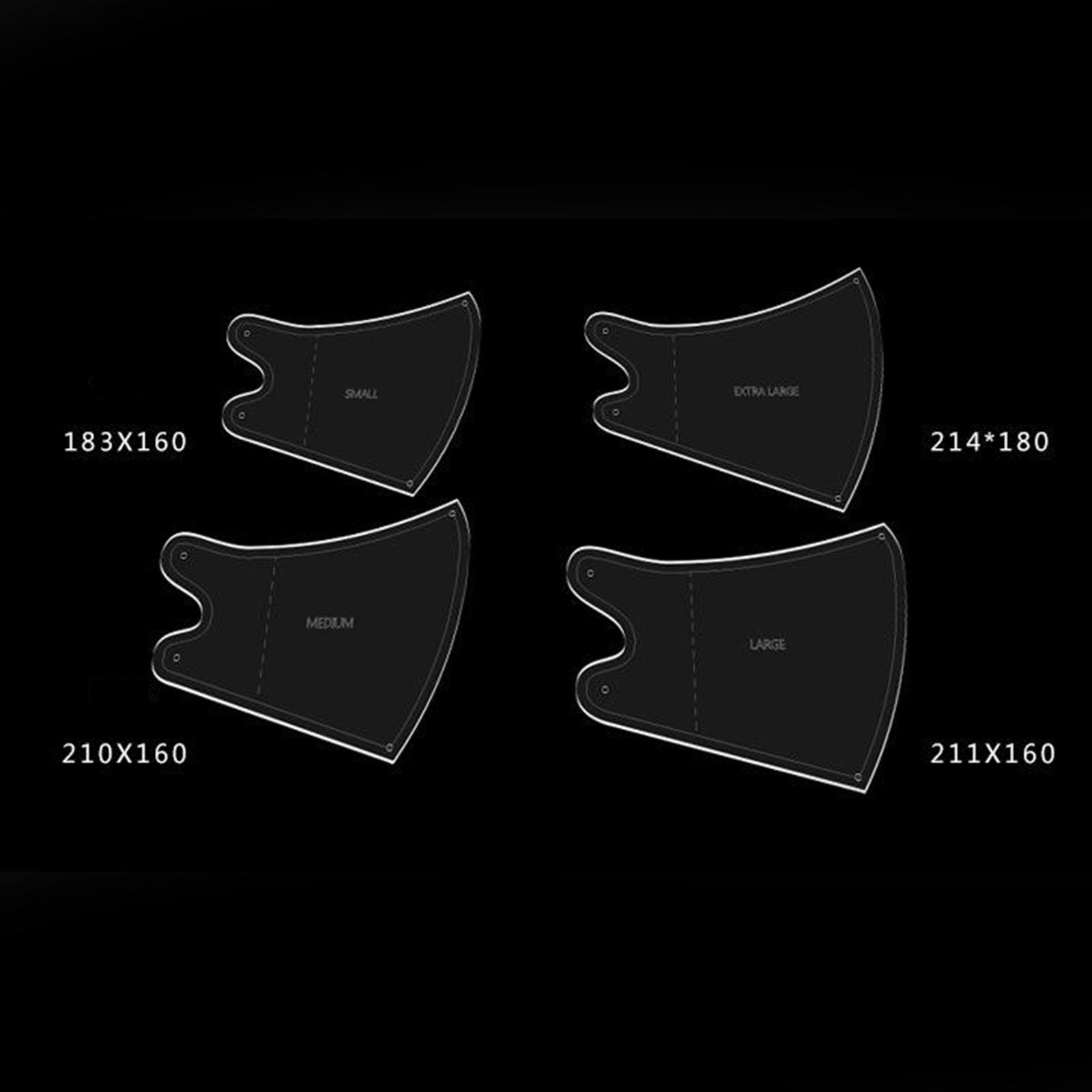 1 Set Acrylic Face Mask Template, Transparent Sewing Guide, Professional Mask Making Clear Template, Various Size - 3 Types