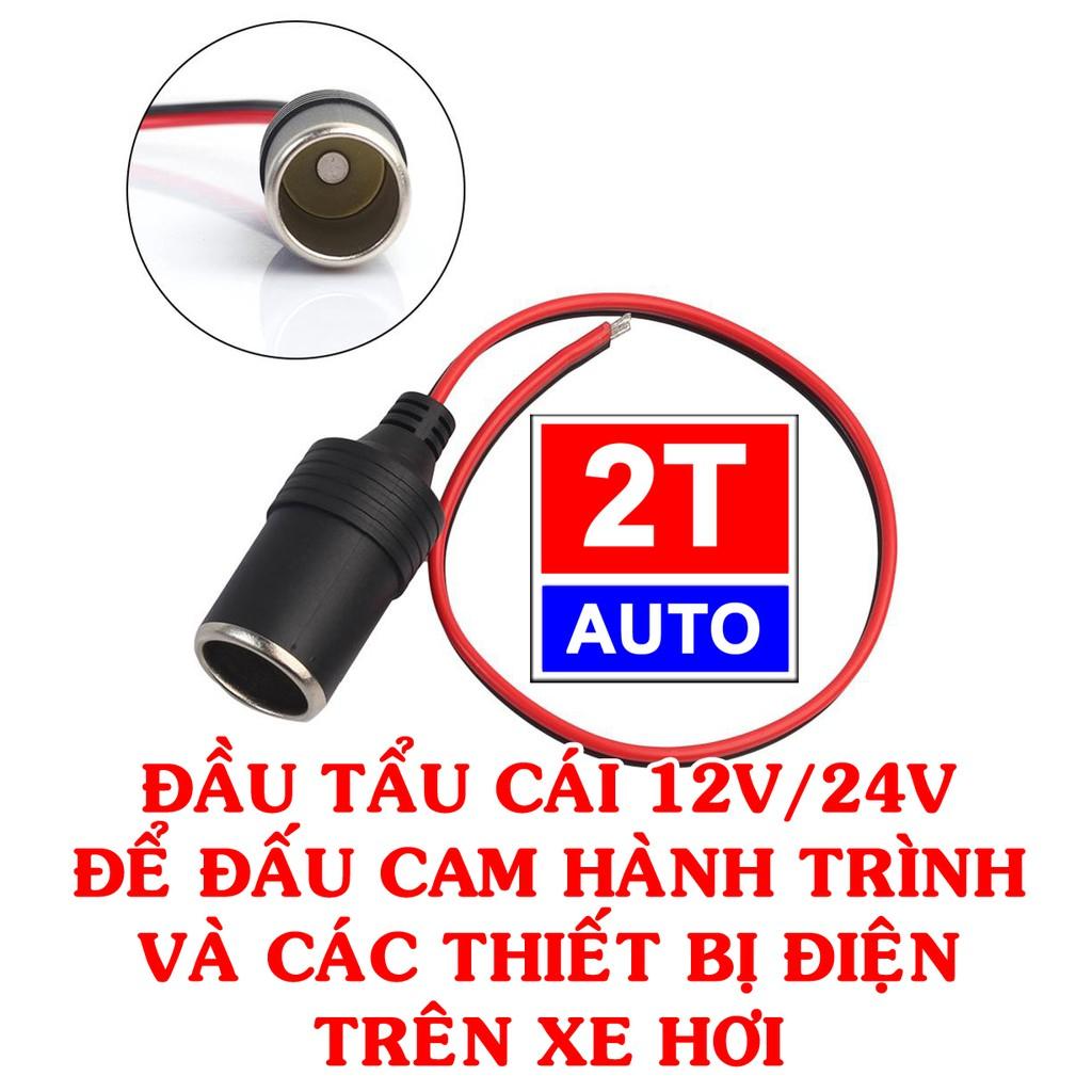 Đầu ổ Tẩu sạc đầu cái 12V 24V DC dùng để đấu chế camera cam hành trình và các thiết bị cho xe hơi ô tô loại tốt - 341