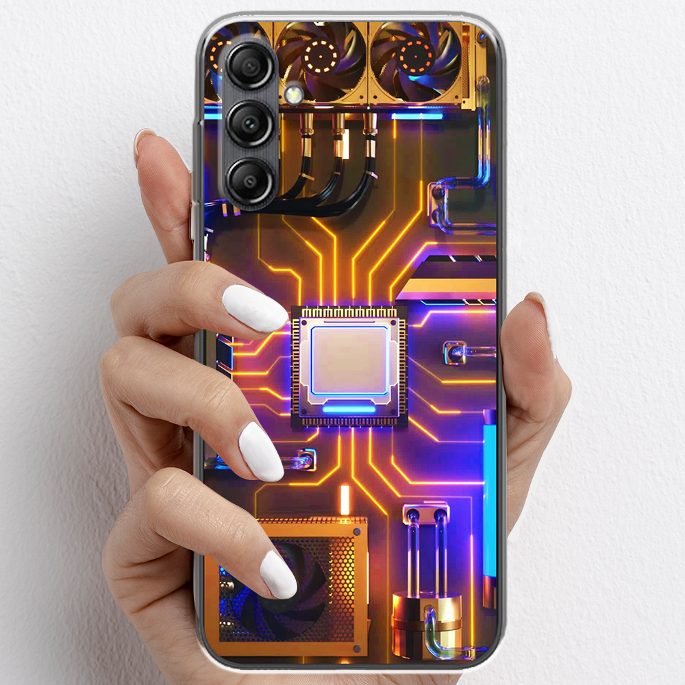 Ốp lưng cho Samsung Galaxy A14 nhựa TPU mẫu Chip CPU máy tính