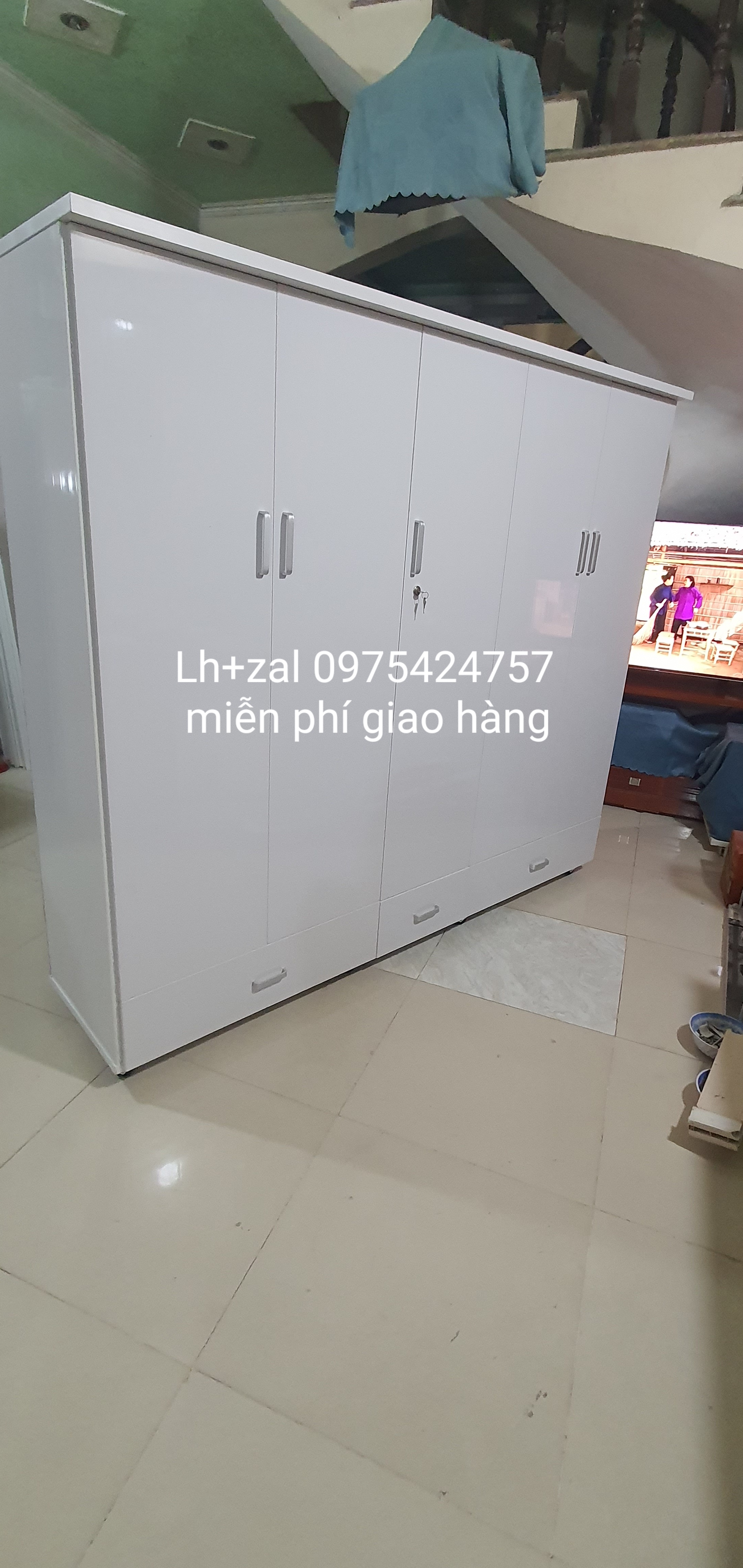 Tủ nhựa đài loan 5 cánh lùa