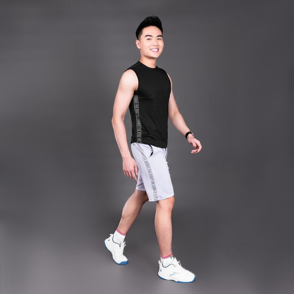 Áo Ba Lỗ Sát Nách Tanktop Thể Thao HERMOD Tập Gym Vải Co Dãn, Thoáng Mát, Thấm Hút CX02XANHXM