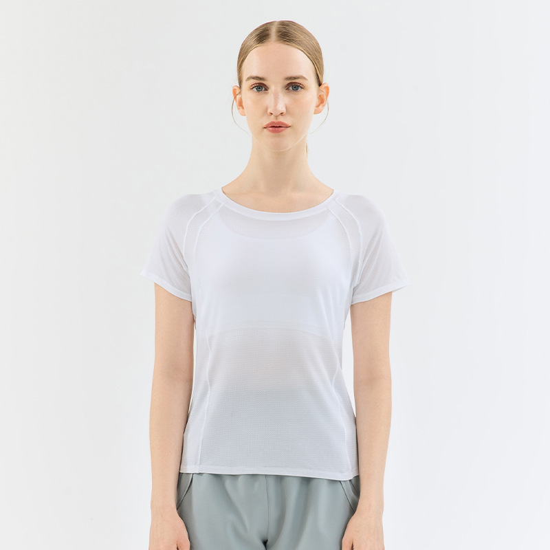Áo thun thể thao nữ ngắn tay nhanh khô quần áo thể dục quần áo nữ áo yoga mã DS261.