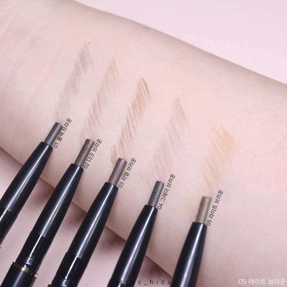 Chì kẻ mày nét siêu mảnh, lâu trôi Hàn Quốc Karadium Auto Eyebrow Pencil 0.18g