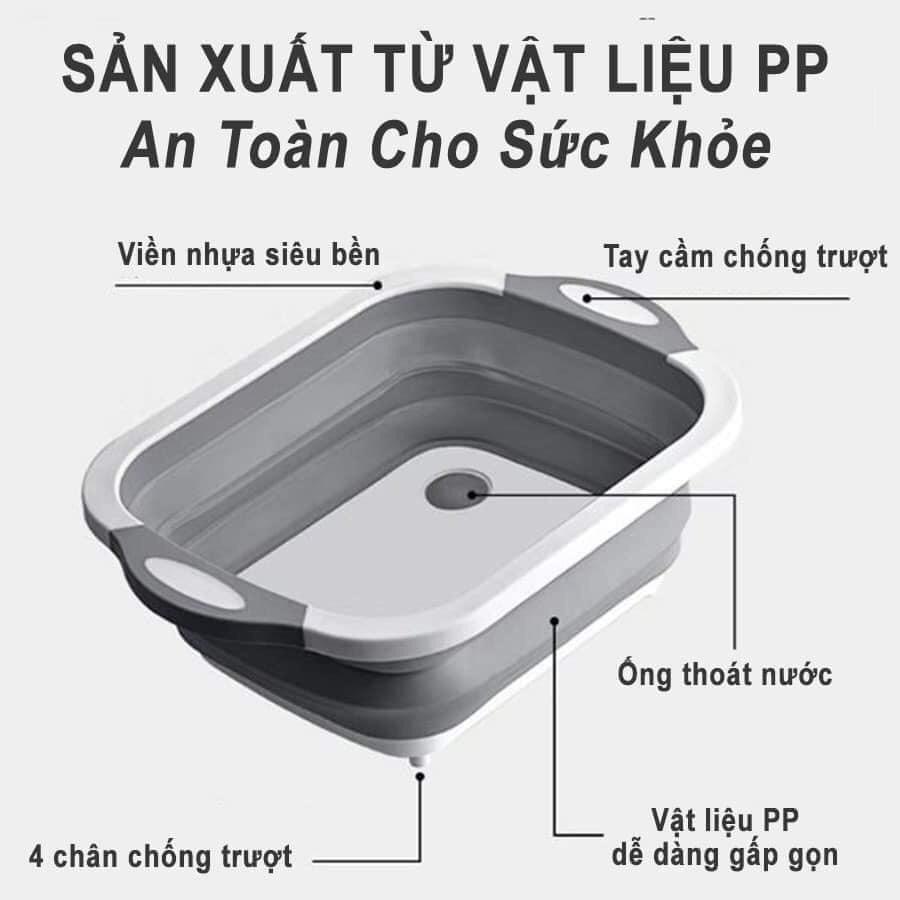 Chậu rửa gấp gọn đa năng 3in1