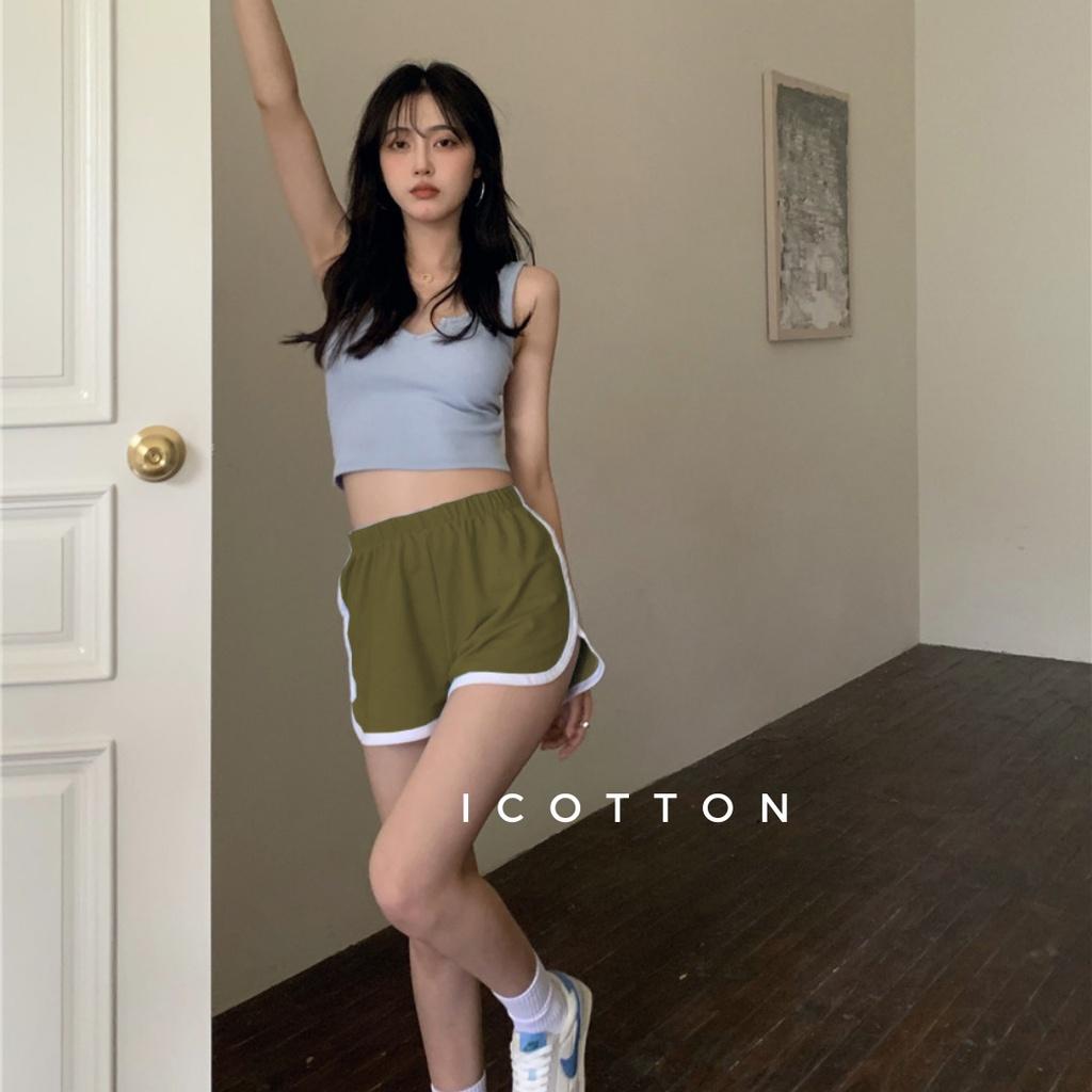 Quần đùi nữ ️ icotton ️ quần short nữ cotton siêu mát, dáng thể thao, mặc ở nhà tập gym, yoga