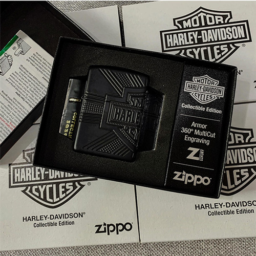 Bật lửa Zippo 49176 – Zippo Harley-Davidson 2020 Collectible Armor Black Matte
