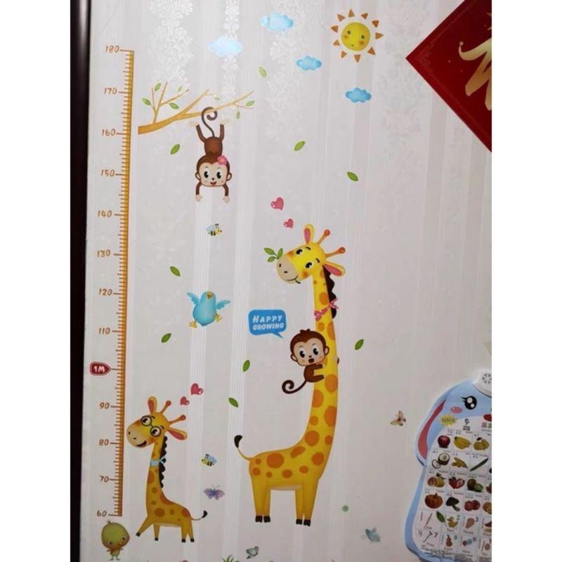 Decal dán tường đo chiều cao cho bé