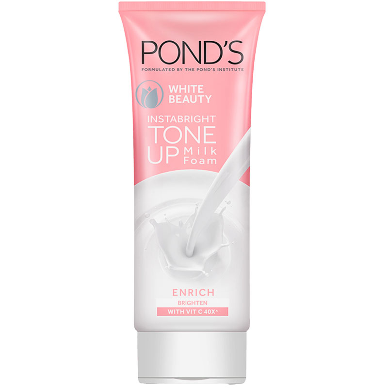 Combo Kem Sữa Rửa Mặt Dưỡng Trắng Nâng Tông Pond'S White Beauty 100G Và Kem Sữa Dưỡng Trắng Nâng Tông Pond'S White Beauty Tone Up 50G