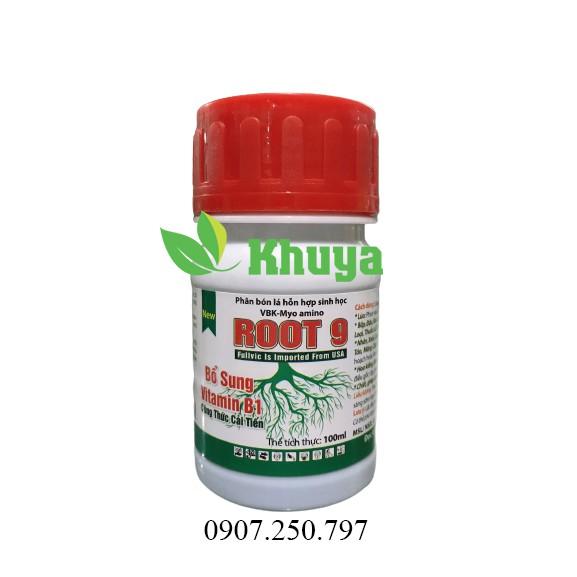 Phân bón lá sinh học Root 9 chai 100ml Bổ Sung Vitamin B1 - Ra rễ cực mạnh
